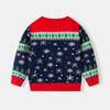 2-7 Years Kids Christmas Style Printed Sweater Round Neck Knitted Sweatshirt