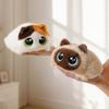 Cute Chubby Lying Cat Plush Toy Calico Siamese Black Stuffed Kitty Plushies For Boys Girls Birthday Xmas Gift Desk Companion