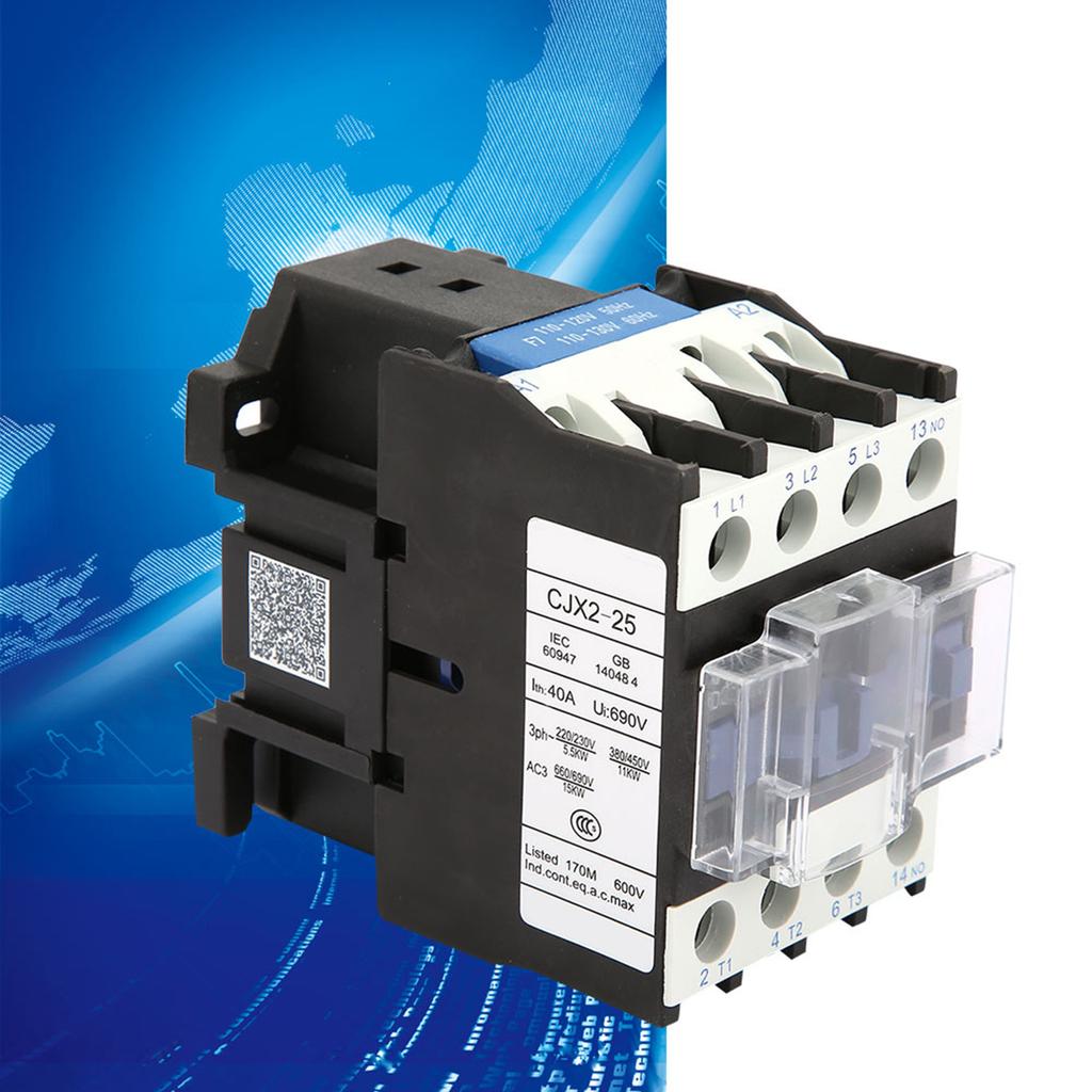 CJX2‑25 Rail Mount Contactor Industrial Electric Contactor (110VAC)