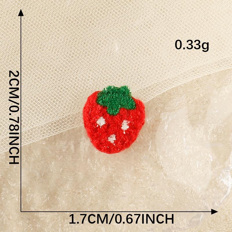 Computer Embroidery Label Jewelry Accessories Embroidery Love Strawberry Clothing Accessories Patch Sticker Handmade Diy Cloth Label Cloth Sticker