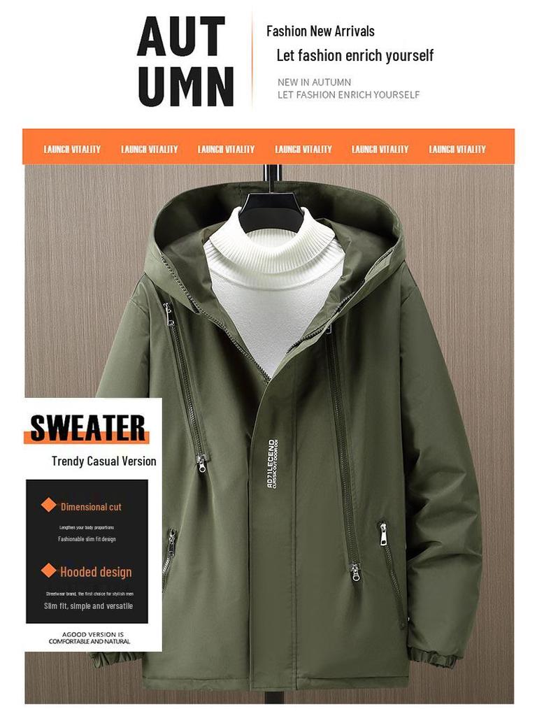 Men's Plus Size Loose Cotton Windbreaker Jacket for Autumn and Winter - Outdoor Special Body Cotton-Padded Jacket