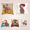 Curious GGeorge Monkey Throw Pillow Case For 45x45cm55x55cm30x30cm For Home Bedroom Decoration And Protector