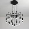 Creative LED Pendant Chandelier Lighting Black Living Room Restaurant Bedroom Kitchen Pendant Lamp Attic Lighting Decor Fixtures