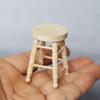 Mini Furniture Dollhouse Simulation Wooden Stool Model Living Room Toy Doll House Furniture Accessories Miniature Kid Toy