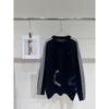 Autumn/Winter 2025 Color Block Embroidered Loose Knit Pullover