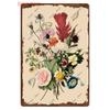 Funny Plants Metal Tin Sign Vintage English Flowers Retro Fruits Butterflys Animals Wall Poster Home Plates WY