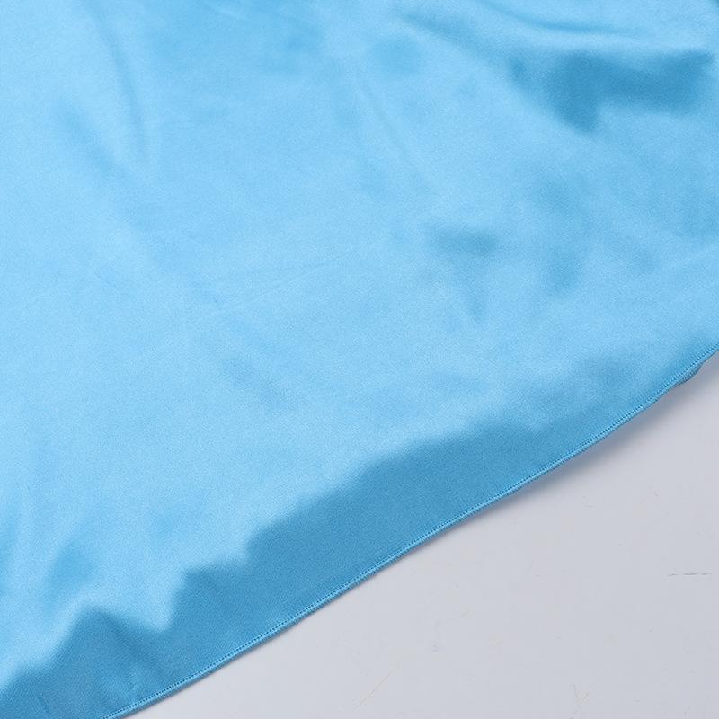 Frühlings Damenkleid Modestil Sexy Slim-fit Satin Plissiertes Rückenfreies Kleid