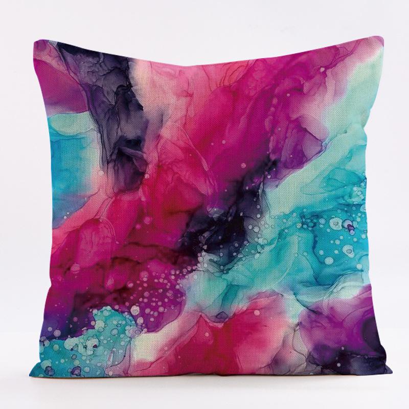 Home Decor Abstract Ink Stained Pattern Throw Pillow Covers Pattern Cushion Cover Suitable for Sofa Bedroom Car Pillow Cover