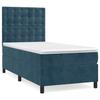 Box Spring Bed with Mattress Dark Blue 90x190 cm Velvet