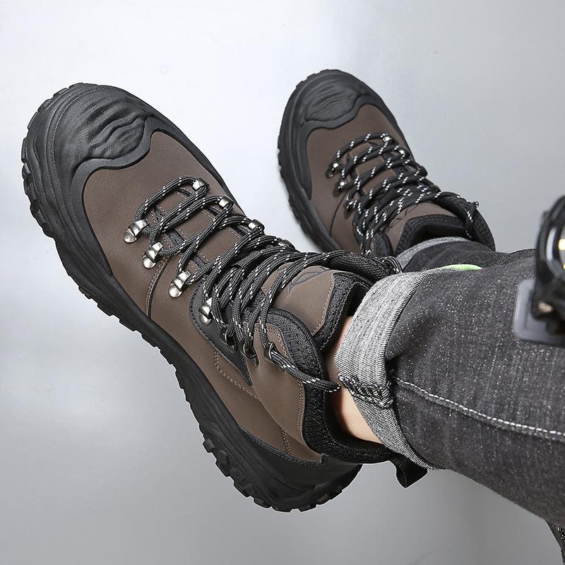 

Mountaineering men s shoes autumn and winter outdoor sports leisure warm shoes construction site non-slip wear-resistant work waterproof tide shoes 44