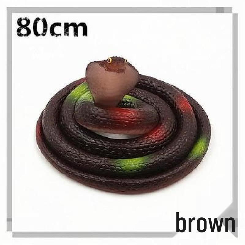 Children's Large Soft Rubber Green Snake Prank Toy Model