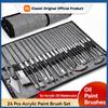 24 Pc Acrylic Paint Brush Set Enhanced Synthetic Brush with Cloth Roll and Palette Knife for Acrylic Oil Watercolor Art Supplies
