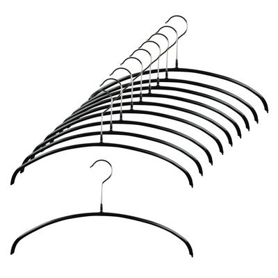 MAWA German-made Non-Slip Hangers, Economical, 36-Piece Set, for Women's Tops and Ensembles, Black, 10-Piece Set, 10-Year Warranty