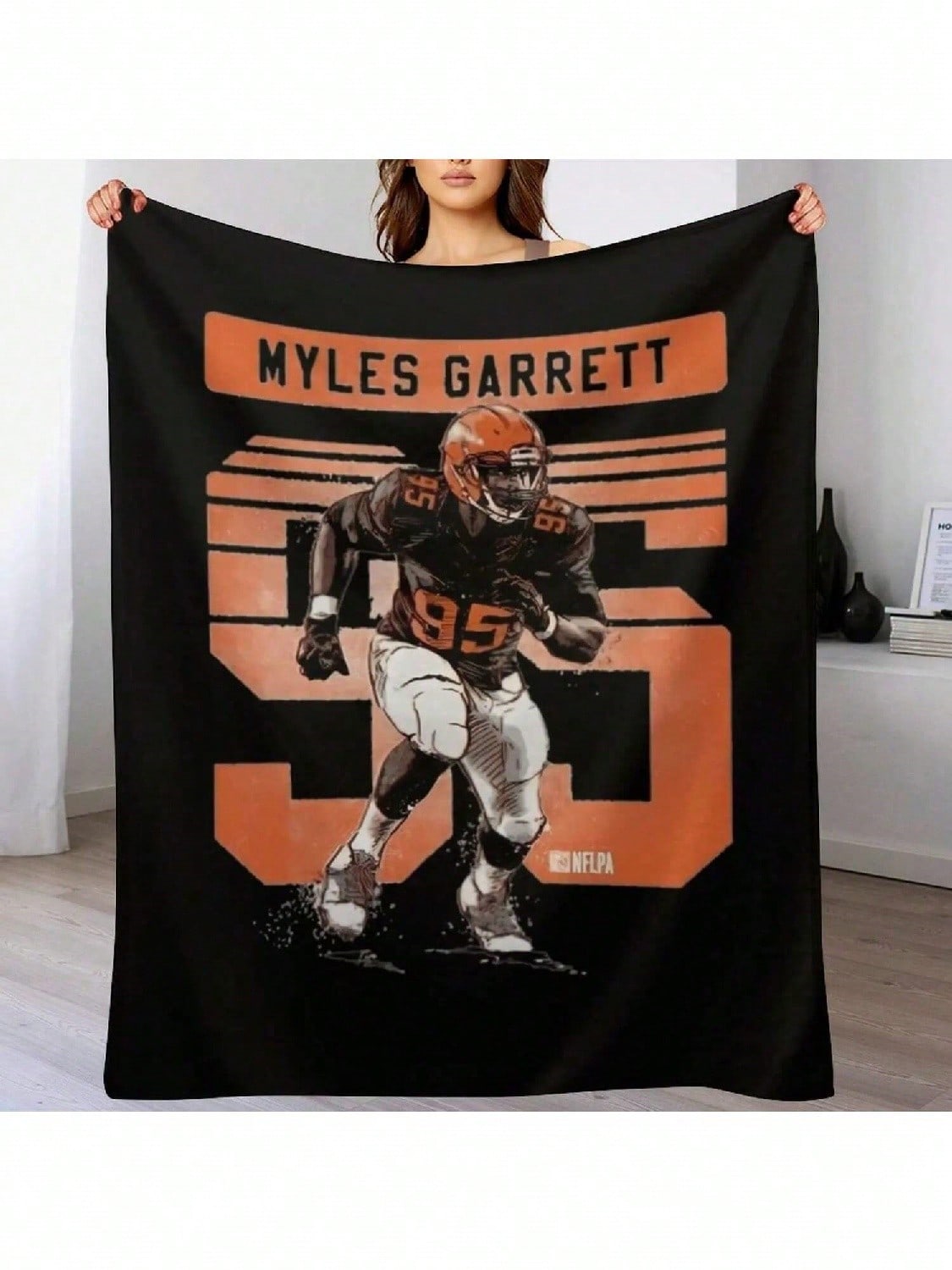 Myles Garrett 95 For Cleveland Browns Fans _t Throw Blanket Manga For Winter Luxury Designer Blankets And Throws Blankets 75X95CM