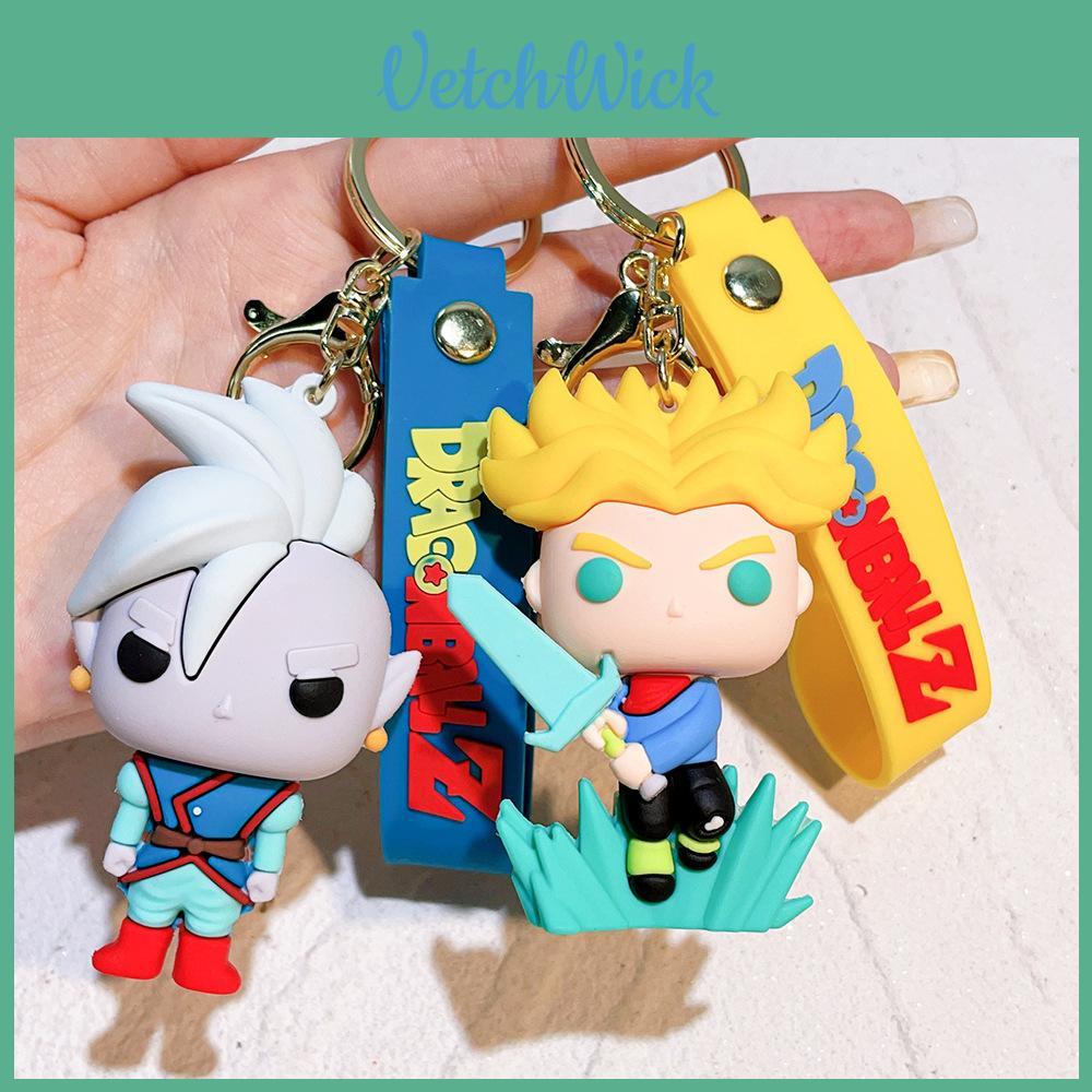 Adorable 2024 Dragon Ball Son Goku Keychain Anime Soft Pvc Car Key Holder Gift