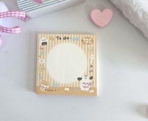1book Cute Little Dog Simple Memo Book Ins Non Adhesive Tearable Message Notebook Student Account Material Book
