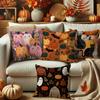 Pumpkin & Ghost Patterned Pillowcasessuitable For Sofa Car Bedroom Decorative Cushion Cover Pillow Cover