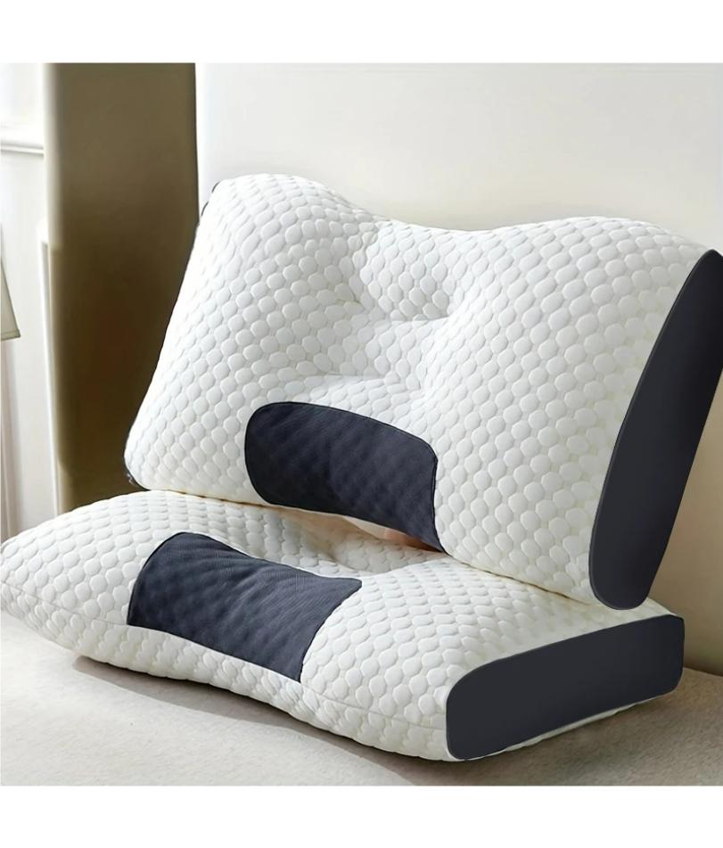 Soft Neck Pillow,  Adjustable Ergonomic Orthopedic Contour Support, High Quality Pillow Core, For Sleeping Comfort