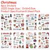8-Piece Retro Christmas Sticker Set: Waterproof Decals for Suitcases, Computers, and Refrigerators