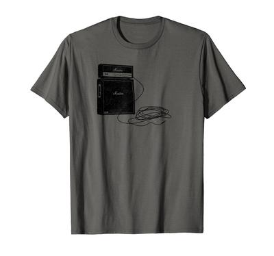 Retro Gitaarversterker Muziek Gitarist Vintage Bas T-shirt