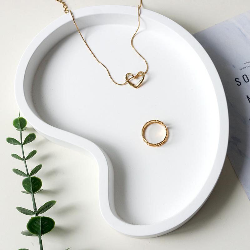 Gypsum Jewelry Showcase Tray Exquisite Jewellery Storage Pallet Jewelers Bracelet Displays Salver Live Pictures Display Props