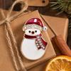 Decorative Alloy Pins Christmas Snowman Brooch, Lapel Pin with Rhinestones, Holiday Clothing Jewelry Badge for Sweaters Scarves Coats, Party