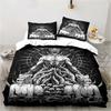 Baphomet Satan Demon Evil Duvet Cover Set Horror Evil Monster Bedding Set Full King Size Comforter Cover Christmas Navidad Gift