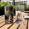 Cute Animal Fluffy Hamsters Phone Case Transparent Silicone Soft For Samsung S25,S24,S21,S22,S23,S30,Ultra,S20,Plus,Fe