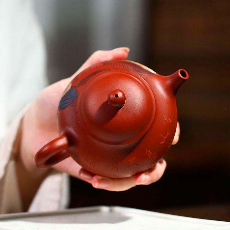 Yixing Purple Clay Teapots Ball Hole Filter Pot Beauty Kettle Ore Handmade Zisha Tea Set Gifts