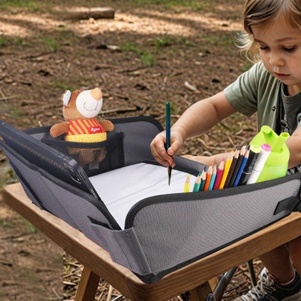 

Waterproof Baby Safety Car Seat with Storage Pockets Baby Carseat Drawing Tray Travel сірий