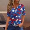 T-shirt da donna T-shirt con stampa Bottoni manica corta Quotidiano fine settimana Moda Basic scollo a V Top regolare