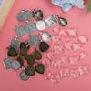 48pcs Metal Round DropShaped Pendant Base Tray Glass Domes Jewelry DIY Tool Accessory