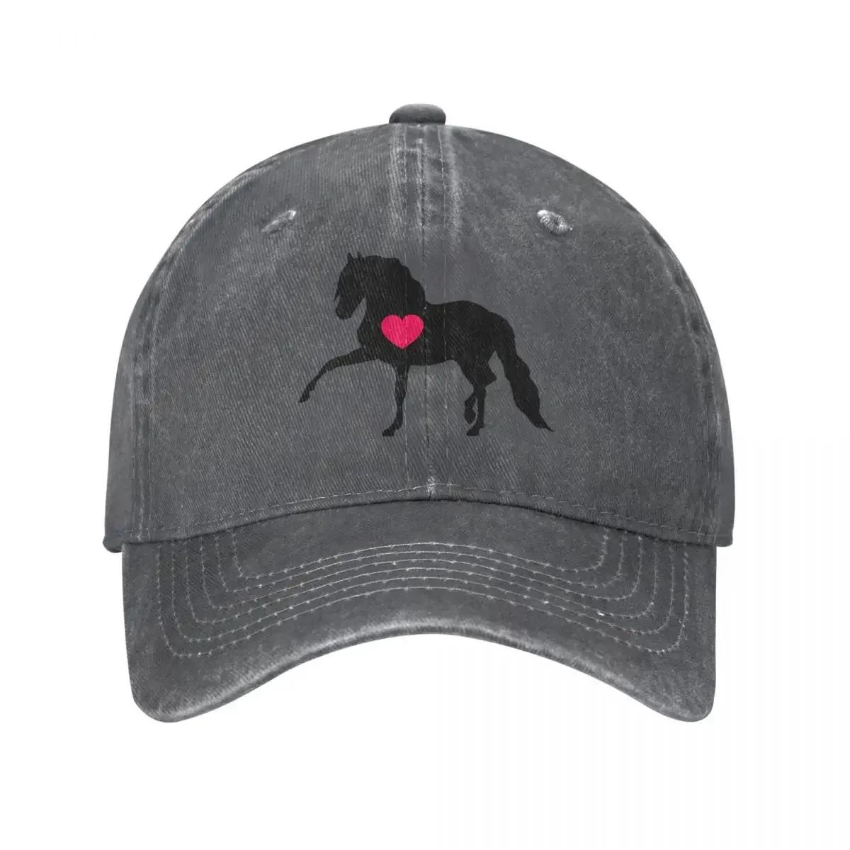 

Бейсболка Paso Fino Heart Horse Washed Cotton Hat для мужчин и женщин, кепка для скачек, шляпы весна-осень, винтажная кепка, кепка Gorras Adjustable темно-серого