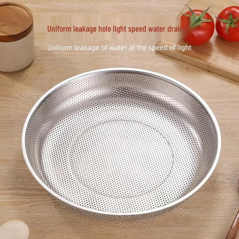 Stainless Steel Rice Sieve & Drain Basin Set