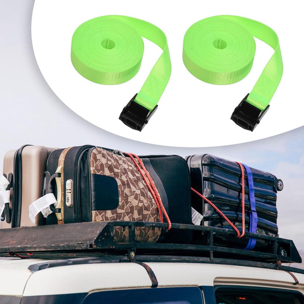 2 Adjustable Luggage Straps for Car Roof Rack, Snowboard, Moving