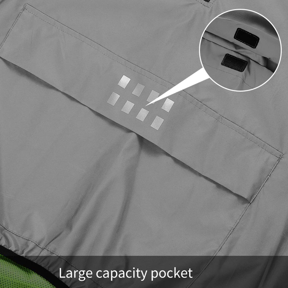 Herren Reflektierende Fahrradjacke, Winddicht, mit Kapuze, Fahrradjacke, Mantel zum Laufen, Wandern, Spazierengehen, Nacht