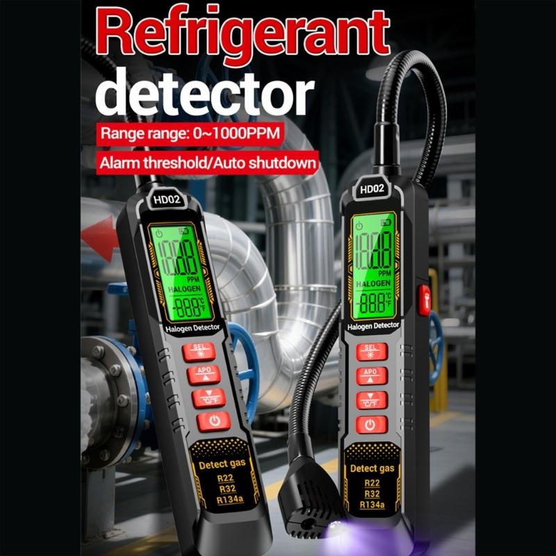 Refrigerants Leak Detector Battery Operated Halogens Leak Tester For 22 32 R134a Detections HVAC Leak Detector