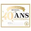 [A3653] - Official Gold '40 Years' Diploma Frame - 25x20 Cm