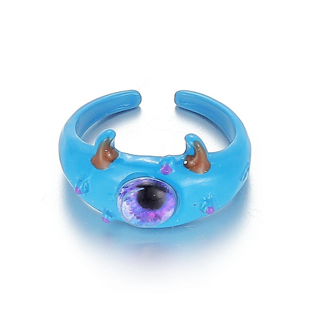 Черный Кот Монстр Кольцо для Женщин Забавное Большие Глаза Мультяшные Парные Кольца Свадебный Палец Модные Сладкие Аксессуары 2023 Новое resizable