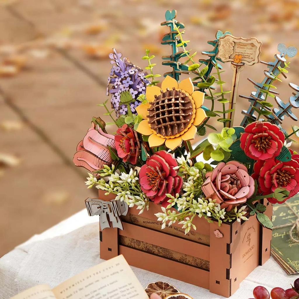 ROBOTIME Rowood Wooden Bloom Box DIY 3D Puzzle TW02H