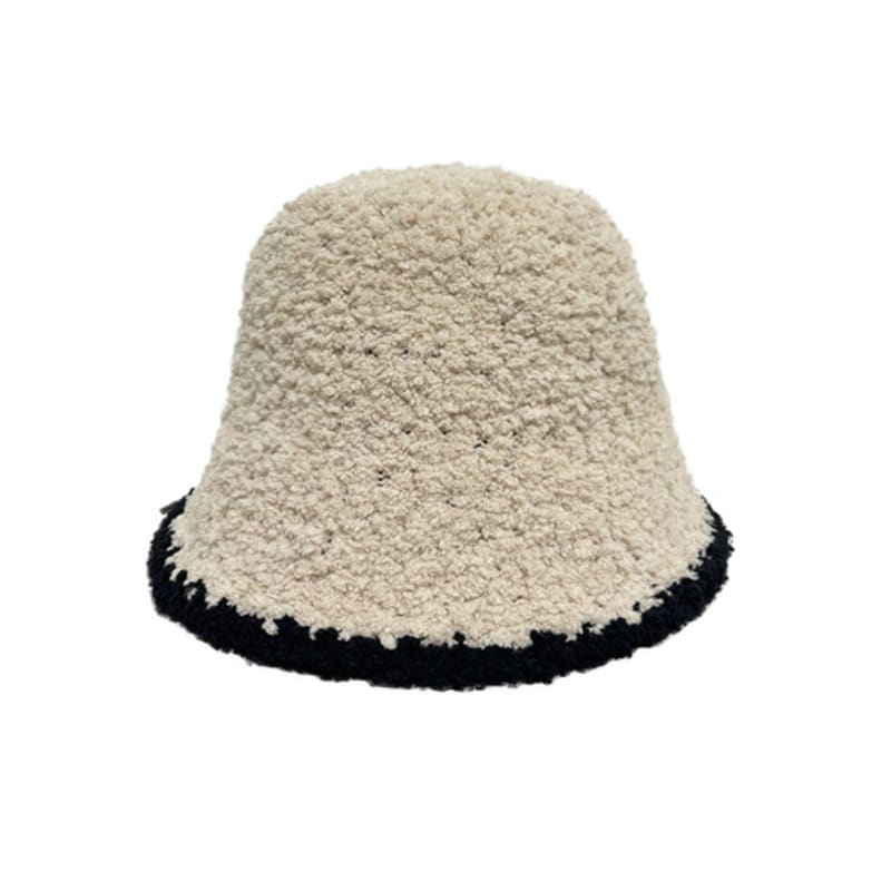 MAD FACTORY Curly Bucket Hat_2colors (Black or Ivory)