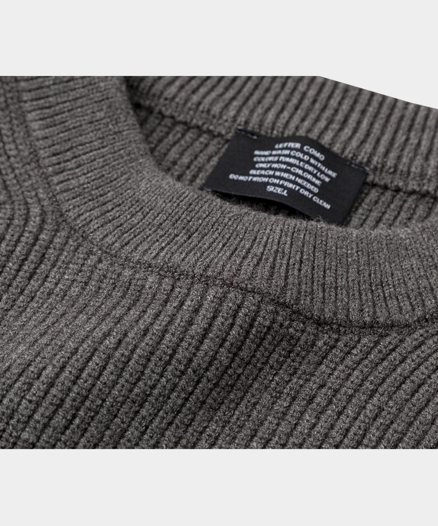 LETTERCOMO Essential Hazzi Round Knit Dark Grey