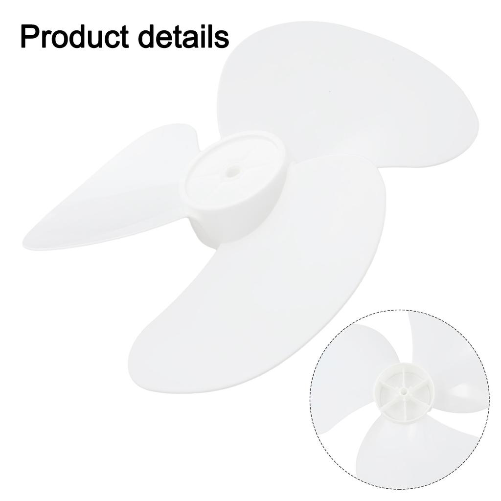 1 Pcs High-Performance Plastic 12-Inch Three Leaves Fan Blade Easy Install & Powerful Airflow White Fan Blade