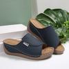 Women's Plus Size Minimalist Slides Solid Color Fish-Mouth Thick-Soled Casual Sandals