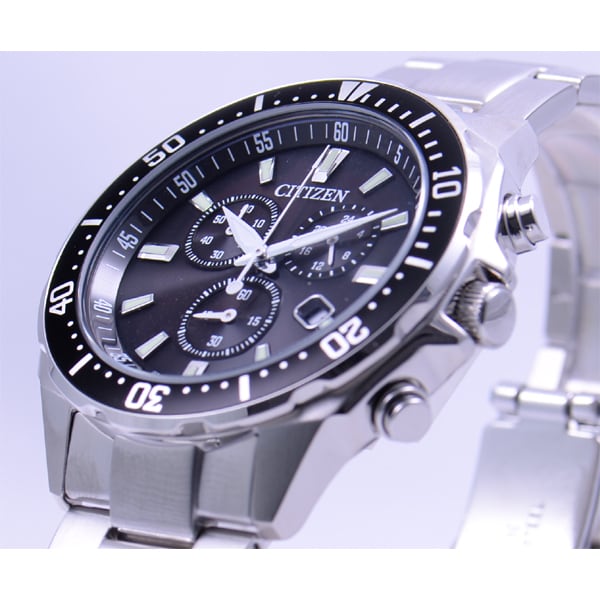Citizen Masculin VO10-6771F ( Ceas OXY Eco-Drive Chronograph Diver Design) Ceas rotund argintiu