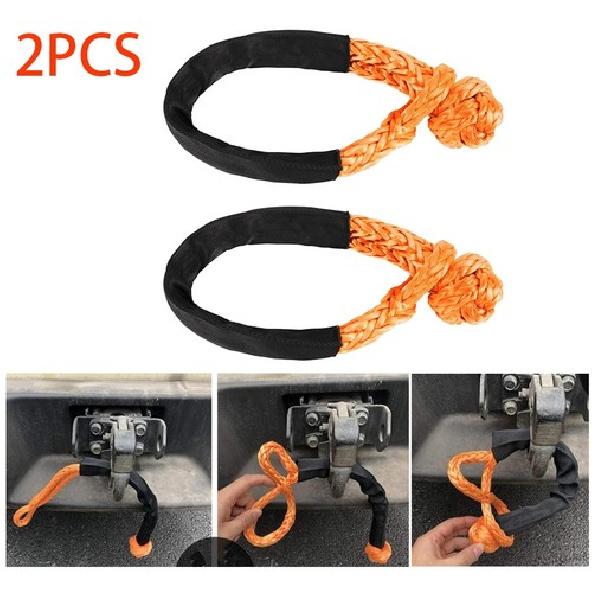 2 шт. Синтетическая мягкая буксировочная петля Веревка 1/2” 55000 фунтов Буксиры Буксировочная веревка