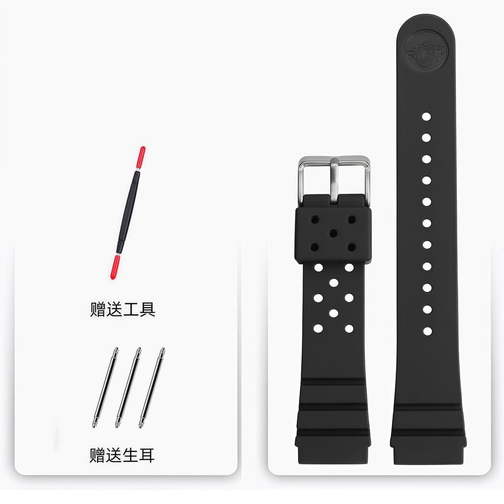 22mm Silicone watch Strap For Seiko No. 5 Diving SKX007 Water Ghost Canned SRP601J1/599J1/605J2 SRPA21J1 SNJ028 rubber watchband