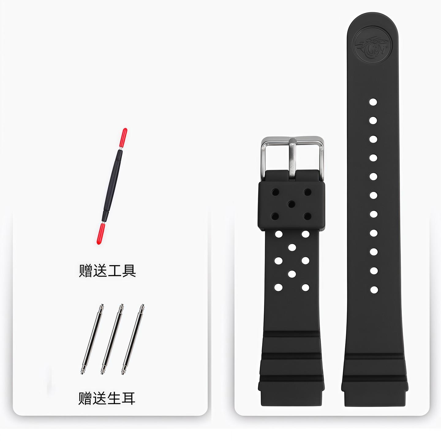 

22mm Silicone watch Strap For Seiko No. 5 Diving SKX007 Water Ghost Canned SRP601J1/599J1/605J2 SRPA21J1 SNJ028 rubber watchband 22mm