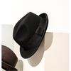 Herbst und Winter Neu Britisch Vintage Wollfilzhut Große Größe Vielseitiger Gentleman Jazzhut Herren Damen Warm Aufgerollte Krempe Filz Zylinderhut