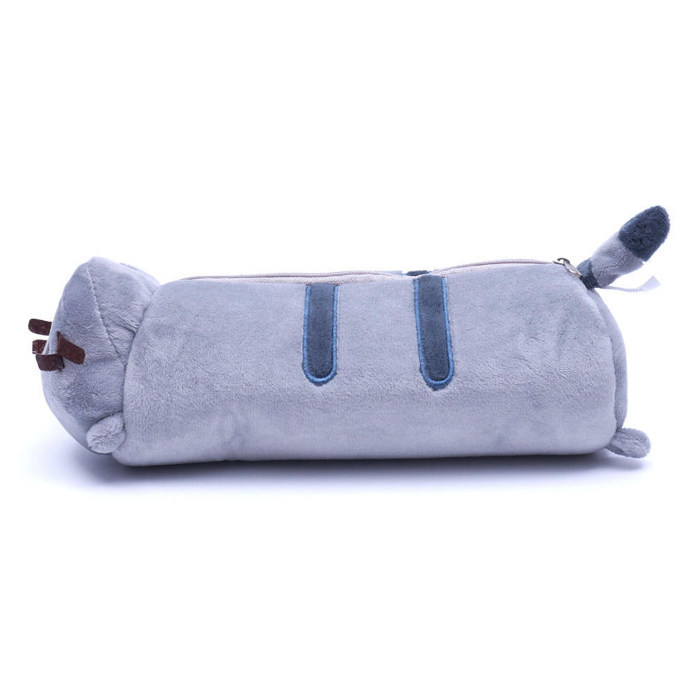 Cute Chubby Cat Kitty Soft Pencil Case Bag for Girl Kids Stationery Doll Toy